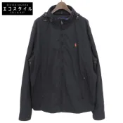 【DOKODEMO】Polo Ralph Lauren 男款連帽拉鍊羽絨服，黑色，L 碼（二手）