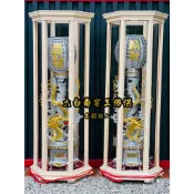 錫福鑫 2尺2 頂規 八仙祥龍 意境極高  鑫番賞 新府城宴王佛具 錫燈 彩繪安金 龍柱 辦事桌
