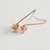 杜鵑花 | 玫瑰金耳環 女款 花朵 手工飾品 情人禮物