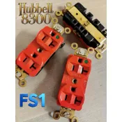 美國🇺🇸絕版 Hubbell 8300 HR FS1 醫療級插座 紅蓋雙孔 20A 美製 音響發燒 雙聯插座（限量釋出）
