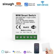 【48小時發貨】凃鴉WiFi+RF433無線遙控開關免布線隨意貼智慧開關通斷器燈具控制【滿300初貨】