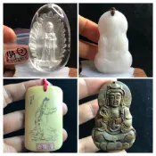 11a組女媧石象骨漢白玉玻璃內雕觀音菩薩墜子吊墜墜子玉墬掛件玉珮項鍊珠寶寶石首飾飾品