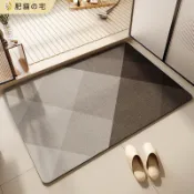 客製地垫+抑菌無味 北歐風浴室地墊 大尺寸 矽藻土軟地墊 強吸水地墊 珪藻土地墊 浴室防滑地墊 廁所地墊 腳踏墊止滑