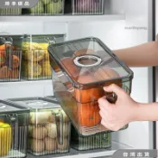 🔥限時促銷⌛️免運 冰箱收納盒 食品級廚房食物蔬菜保鮮盒 冰箱專用 日式冷凍儲物盒 冰箱抽屜 廚房收納 冰箱置物架 冰