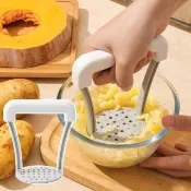 日式不鏽鋼壓泥器(馬鈴薯 搗泥器 壓碎器 擠壓器 擠泥器 薯泥 搗碎器 地瓜泥 水果 芋泥)