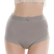 【Chlansilk 闕蘭絹】天然純淨42針100%蠶絲高腰內褲(灰)