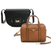【Michael Kors】MK Reed小號斜背馬鞍包/Travel小型兩用波士頓包