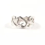 【日本直購 二手美品】9.5 號 蒂芙尼 TIFFANY&Co. 戒指 Triple Loving Heart Paloma Picasso 銀 925