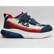 (店+)【FILA】FILA 兒童 運動鞋 慢跑鞋 魔鬼氈 輕量 燈鞋 2-J429Z-323