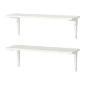 【IKEA 宜家家居】BURHULT/SIBBHULT 上牆式層架組, 白色/白色, 59x20 公分
