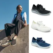 Crocs 女士LiteRide360徒步繫帶鞋-黑/灰色-206705-0DD_洞洞鞋