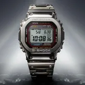 【CASIO 卡西歐】G-SHOCK 太陽能藍牙電波錶-銀 情人節 送禮(GMW-B5000D-1C)