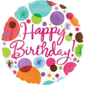 派對城 現貨 【18吋鋁箔氣球(不含氣)-生日快樂】 歐美派對 生日氣球 鋁箔氣球  派對佈置 拍攝道具