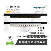 (店+)◎Bling Light LED◎LED線型/長條軌道燈/聚光燈/補光燈20W/30W定向款，簡約風格，白/黃/自然