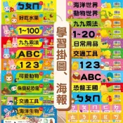 《幼福》掛圖 學習掛圖 注音掛圖 忍者兔學習掛圖九九乘法123交通工具可愛動物ABCㄅㄆㄇ 妙妙雞認知小掛圖 海報