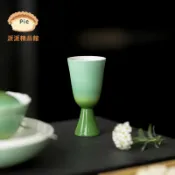 醒春集風格陶瓷聞香杯｜仿宋美學高足設計🌿 玉泥燒製高腳品茗杯｜功夫喝茶專用茶盞☕ 單杯享受茶香層次｜居家茶席必備