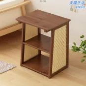 天際生活 【復古玻璃】邊幾 小桌子 床頭櫃 沙發邊幾 置物架 茶几 家用邊桌 臥室床邊 客廳沙發旁 北歐風 簡約設計 多功能收納