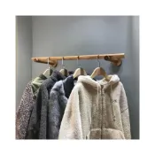 (店+)服裝店上牆壁掛展示架 木棍衣桿 側掛晾衣架 女裝陳列架 牆上置衣架 童裝店貨架 服飾店掛衣桿 吊衣桿 壁掛衣架 掛衣架