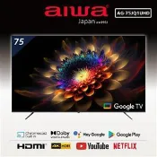 【母親節安裝+送餐券】AIWA 75吋 AG-75JQ1UHD量子智能聯網電視+基本安裝