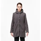 【WILDLAND荒野】女 POLARTEC 300極暖外套 P2611-99深霧灰色  吸濕快乾中長版外套/野雁戶外