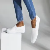 【Keds】經典皮革休閒懶人小白鞋 懶人鞋 CHAMPION SLIP ON 9191W110018 WH48600