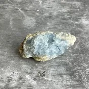 水晶簇- 天青石原礦  辦公室療癒微景觀 裝置擺飾 一物一圖