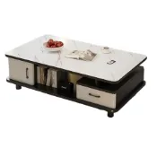 (店+)【JU JIA JIA 居家家】100*60cm輕奢小戶型家用茶几 高級感客廳小茶桌 收納儲物一體喝茶桌 茶几 茶臺 邊幾