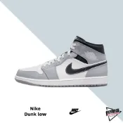 NIKE AIR JORDAN 1 MID“LIGHT SMOKE GREY“ 白灰黑勾 554724-078【彼得潘】