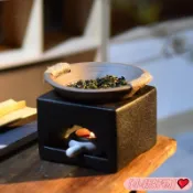 ❤熱銷好物❤ 桌麵壁爐 日式粗陶蠟燭烘茶爐復古烤茶爐陶瓷茶葉提香器功夫茶具醒茶溫茶爐薰香爐 香爐 壁爐 香粉爐 0924