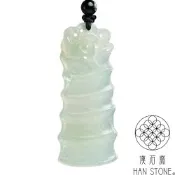 【漢石齋】天然翡翠A貨 節節高升玉珮吊墜 冰種飄花(23*55*7mm)