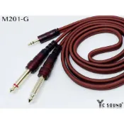 (店+)【YC Sound】3米 專業用 鍍金 Y線 一分二 6.3轉3.5音源線 立體TRS一分二 兩條 Y型 雙頭 鍍金 混音器 擴大機 6.3mm轉3.5mm 6.5mm