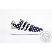 ADIDAS 女 W SL LOOP RACER POLKA DOT 點點 深藍白【A-KAY0 5折】【D69850】
