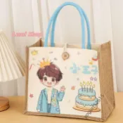 💛限時下殺💛小王子圖案環保購物袋成人禮十八歲生日外出便攜手提伴手禮袋
