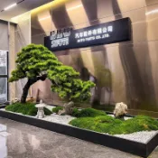 精品仿真迎客松假樹羅漢松新中式室內造景綠植景觀櫥窗樓梯下布置yyqd4