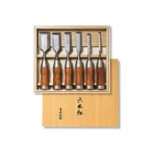 (店+)日本製 角利 赤樫柄 洋鑿  六件組 平鑿 木工鑿 木工 木作 木榫 打榫 榫接 鑿 鑿刀 打鑿 DIY