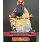 〔修緣佛像文物館〕1尺3關聖帝君 關公 神明 神尊 神像 佛 佛像 神桌 佛桌 神明櫥 佛櫥 江西小葉樟雕刻