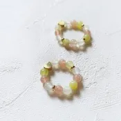 蜜瓜金萱天然晶石尾戒(俄羅斯花玉.4A新山玉.4A橙月光)