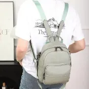 【巴黎精品】真牛皮後背包雙肩包真皮包包側背包女包包手提包(牛皮百搭時尚純色6色a1gn43)