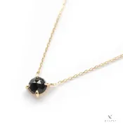 K10 黑碧璽 項鍊 玫瑰式切割 ~VALOA~ 八月誕生石 (可改 K18)