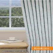特力屋全遮光阻音窗簾140x150cm 單開 緞紋藍綠