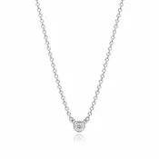 Tiffany&Co. 蒂芙尼 0.03克拉圓形鑽石925純銀項鍊