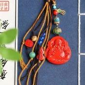 天然原礦硃砂精品紅砂財神爺包掛 鑰匙掛 萬能掛含量高達95%以上