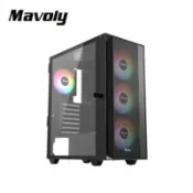 【百利市購物中心】【Mavoly 松聖】PLUM-P206 下置 ATX 電腦機殼-黑