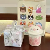 喜挖2店 可愛卡通小豬吸管陶瓷馬克杯送男女生生日禮物情人節伴手禮禮盒裝