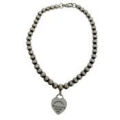 【DOKODEMO】全新☆TIFFANY&Co. Tiffany Return to Tiffany 迷你心型吊牌串珠手鍊 925銀 重5.3克 女士款 附防塵袋