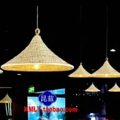 協貿國際日用品生活2館 云南手工草帽斗笠燈罩吊燈民族特色農家樂餐廳飯店草編竹編鍋蓋