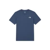  (店+)【The North Face】NT7UN48G 北面 SS22 字母Logo腰果花印花美式復古多巴胺圓領短袖T恤 男女同款 藍色