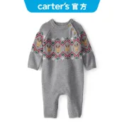 HOT【Carter's 卡特】嬰兒 長袖毛衣連身裝 麋鹿 馴鹿 保暖童裝 聖誕節童裝 春節過年童裝｜官方旗艦店