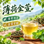 薄荷金萱綠茶 薄荷茶 金萱綠茶 綠茶 茶包 冷泡茶 熱泡茶 清香茶 清爽茶 薄荷茶包 茶葉 無糖茶 無添加茶 日常茶飲