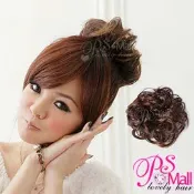 PS Mall╭＊假髮配件 日系可愛丸子頭髮量加多捲髮圈 髮束【P002】
